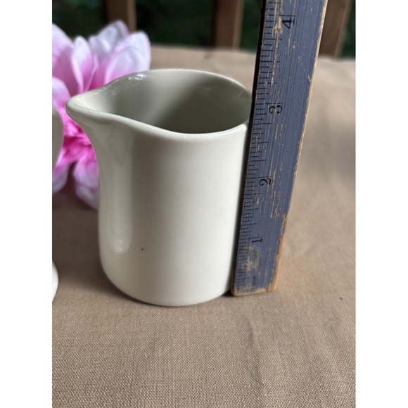 Hall Of Fame Other - Vintage Hall Restaurant Ware White Chunky Ironstone Small Tapered Creamer 2.5"